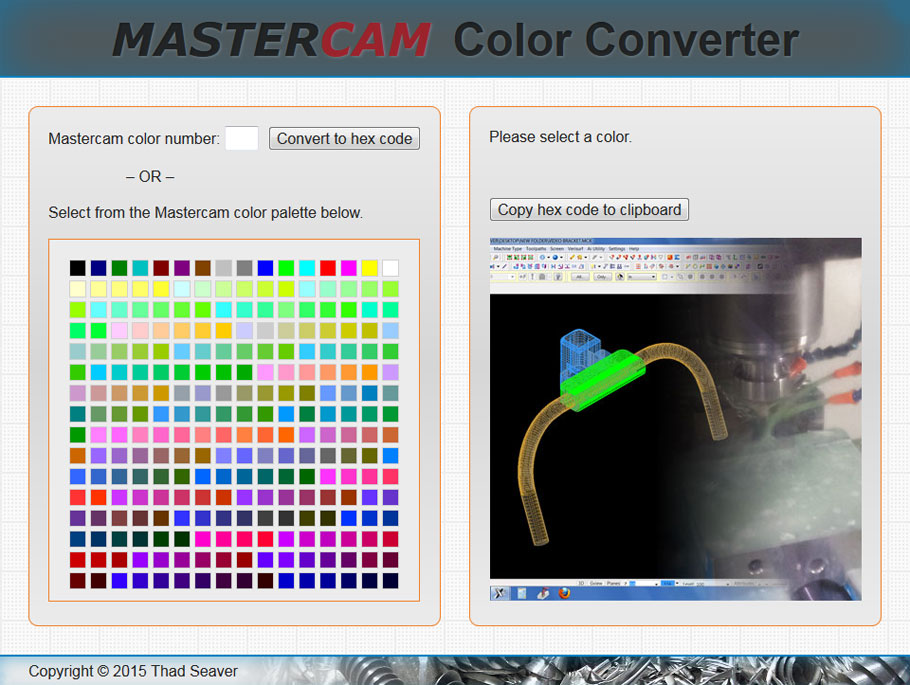 Mastercam Color Converter